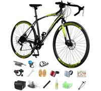 Road Bike 700C Women's Men's Bike, Carbon Steel Frame, Height Adjustable, Lightweight Road Bike B