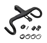 Road Bike Carbon Fiber Stem Integrated, Rider-Centric Design, Shockproof Aluminum Alloy Handlebar, Streamlined Control System for Mountain Racing, Cycling Accessories, 15.74 Inches