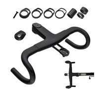 Road Bike Carbon Fiber Stem Integrated, Rider-Centric Design, Shockproof Aluminum Alloy Handlebar, Streamlined Control System for Mountain Racing, Cycling Accessories, 15.74 Inches