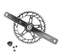 Road Bike Crankset 48/50/52T Direct-Mount Chainring 170cm Aluminium Alloy Bicycle Arm Crank Arm Set for 10/11/12 Speeds Road Folding Bike(Black,170mm+52T)