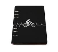 Road Bike Cycle Cycling Heart Beats A5 Refillable Notebook Binder Journaling