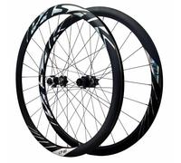 Road Bike Cyclocross Wheelset 700C Aluminum Alloy Thru Axle Front Rear Wheels 15/12 * 100 12 * 142mm, 38mm Double Wall Bike Rims, 7/8/9/10/11/12Speed Cassette, Disc Brake(Red,F12 R12)