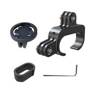 Road Bike Handlebar Mount, 1 Piece, 2-in-1 Action Camera Bracket with Integrated Light, Flat Bar Support, for Insta360, Secure Mount, Cycling & Commuting(Computer Adapter Kit)