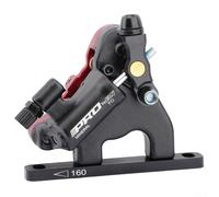 Road Bike Hydraulic Disc Brake Mechanical Line Pulling Caliper, Flat Mount Type, Compatible with 160MM for Effective Braking (front and rear with 2PCS)