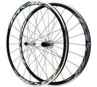 Road Bike Pair Wheels 700C Aluminum Alloy Double Wall Rims Depth 30Mm 20/24 Holes Bearings Hubs Brakes C/V QR-100/130Mm Cyclocross Wheels for 7 To 12 Speed Cassette