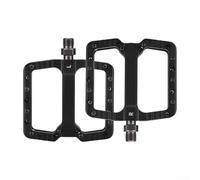 Road Bike Pedals 9/16" Wide Platform Non-Skid Nails Black | Lightweight aluminium alloy, 3 sealed bearings, smooth rotation, anti-slip nails, fits 9/16 inch crank
