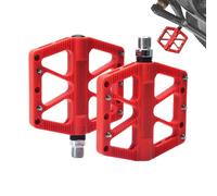 Road Bike Pedals Flat Pedals - Flat Bike Pedals Shockproof No Slip - PowerSports Device Cycling Gear for Fixed Gear Gravel Family Amig