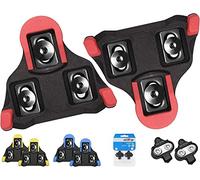 Road Bike RED Cleats - 3-Hole Replacement for Shimano SPD-SL Pedals (SH10/SH11/SH12), Self-Locking System Cleats for Outdoor & Indoor Cycling Shoes - Multiple Float Options Available