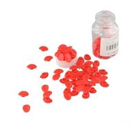 Road Bike Rim Tire Pad, 100pcs / Bottle ABS Plastic Road Bike Rim Bicycle Wheel Bike Tire Pad Steel Ring Hole(MTB Red)