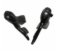 Road bike shift lever Microshift 8-speed double aluminum black (pair) compatible