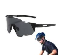 Road Bike Sunglasses - Outdoor Polarized Lens Shield, Durablees Wraparound Frame | Windproof Dustproof Eye Guard Coating,Anti Glare Sport Eyewear Structure, For Golf Running Softball Trail Riding