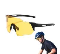 Road Bike Sunglasses - Outdoor Polarized Lens Shield, Durablees Wraparound Frame | Windproof Dustproof Eye Guard Coating,Anti Glare Sport Eyewear Structure, For Golf Running Softball Trail Riding