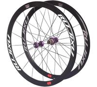 Road Bike Wheels 700C 40Mm Rim V Brake Clincher Wheelset Quick Release Straight Pull Carbon Hub Fit 8 9 10 11 Speed Cassette
