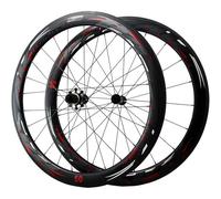 Road Bike Wheels Carbon 700C Clincher Rim V Brake 40/50/55 Mm Bicycle Racing Wheels 25 Mm Wide 45# Spokes Only 1830G Matte,55mm