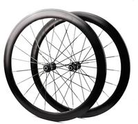 Road Bike Wheelset 700C*23C-25C-28C-32C-35C 40/50MM Aluminum Alloy C/V Brake Rim Quick Release 20H Hubs for 7 8 9 10 11 12 Speed,Black,50mm