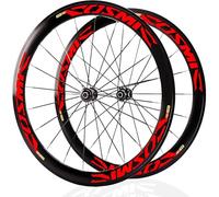 Road Bike Wheelset 700C * 23C-25C-28C 40/50MM Aluminum Alloy C/V/Disc Brake Rim Quick Release 20H Hub For 7 8 9 10 11 Speed(Rosso,50mm C/V)