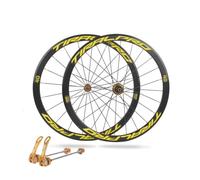 Road Bikes Wheelset 700C C-Brake Bikes Front Rear Wheels 100/130mm QR 8 9 10 11 Speed Cassette Double Wall Aluminium Alloy Rims With Bearing Hubs Flat Spokes
