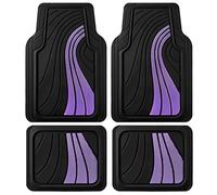 Road Comforts Car Floor Mats Full Set - Front & Rear Car Floor Mats with Aluminum Design, Anti-Slip Backing, All-Weather Protection, Trim-to-Fit Car Mats for Most Sedans, SUVs & Vans - Lighet Purple