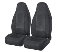 Road Comforts Embossed Gray Velour Seat Covers, Universal Fit for Car, SUV, Truck, Van, Airbag Compatible, Easy to Install, Protects Original Seats