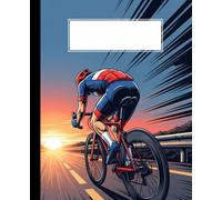 Road Cycling Composition Notebook: A Fast Bike Racing Journal with Sunset Landscape Art | Sports Notebook for Cyclists, Triathletes, and Boys