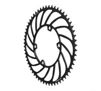 Road Folding Bike Chainring 46T-58T Single Speed | Anti-drop narrow-wide teeth, 3mm width, prevents chain on rough roads, fits 4-bolt cranks(48T)