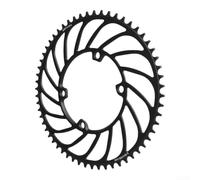 Road Folding Bike Chainring 46T-58T Single Speed | Anti-drop narrow-wide teeth, 3mm width, prevents chain on rough roads, fits 4-bolt cranks(54T)