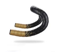 Road For Bike Handlebar Tape For EVA Foam Cycling Bar Tape Wrap with Bar End Plugs Perforated Leather Look For Bicycle Grip Tape Breathable Cushion Wrap 2150x30x3mm(Black Gold)