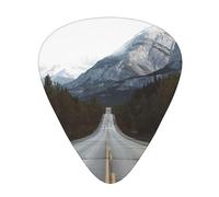 Road in Mountain Area Guitar Picks with Organizer Storage Box Guitar Plectrums 12PCS 3 Thickness Thin Medium Heavy 0.46 0.71 0.96mm Guitar Picks For Acoustic Electric or Bass Guitars