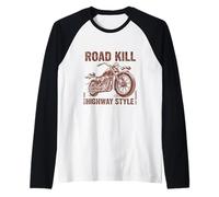 Road Kill Highway Style Wild Riding Highway Style Raglan Baseball Tee