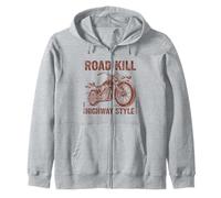 Road Kill Highway Style Wild Riding Highway Style Zip Hoodie