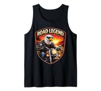 Road Legend Classic Motorbike American Patriotic Eagle Biker Tank Top