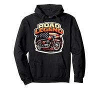Road Legend Classic Motorcycle Motorbike Biker American USA Pullover Hoodie
