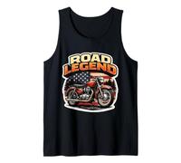 Road Legend Classic Motorcycle Motorbike Biker American USA Tank Top