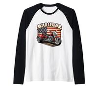 Road Legend Classic Trike Motorcycle Biker American Triker Raglan Baseball Tee