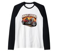 Road Legend Classic Trike Motorcycle Biker Triker Motorbike Raglan Baseball Tee