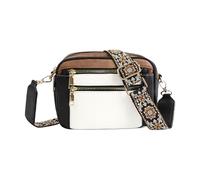 ROAD LOW - ELEGGIO CITTURE PEOPLE, PUNSION BRASS TRENDE | Spacious Tote Bag Elegant Adjustable Shoulder Bag for Everyday Handbag, Black And White, Fare riferimento alla descrizione