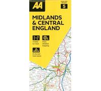 AA Road Map Midlands & Central England Book
