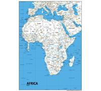 Road Map of Africa - Size A1-59.4 x 84.1cm - Paper Laminated