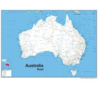 Road Map of Australia - Size A0-84.1 x 118.9cm - Paper Laminated