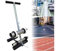 Road Marking Machine - Hand-Push Tape Applicator for Driveway Asphalt or Concrete, Manual Lane Marking Tool with Rubber Roller