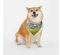Road On The Prairie Dog Bib Adjustable Pet Scarf Washable Triangle Scarf For Party Accessories Cats