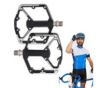 Road Pedals, Lightweight Replacement with DU Bearings - Wide Pedal for Mountain and Road Bike, for Cycling, Hiking, Exercise, Outdoor, Training, Men and Women
