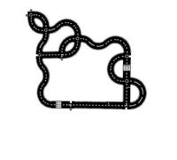 Road Puzzle Track, Flexible Rubber Road Puzzle Track Pieces, Rubber Roads for Kids, Flexible Roads Tracks for Kids, Endless Creative Combinations, Splicing Tracks Set (50pcs A)