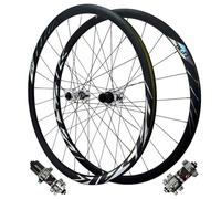 Road Racing Bike Wheels 700C, Aluminium Disc Brake 29 Inch Mountain Cycling Bicycle Wheelset 30MM Rim 24 Holes for 7/8/9/10/11 Speed 1820g