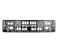 ROAD RAGE IS MY LOVE LANGUAGE UV PRINT Car Registration License Number Plate Surround Holder Frame Surround BLACK TAP80 (1)