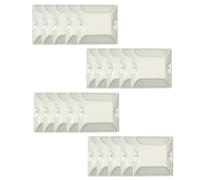 Road Reflectors 4 By 4 Inch, 20 Pack Commercial Driveway Reflective Road Pavement And Driveway Studs Ground Markers Reflectors Sticks Waterproof Outdoor for Road Highway Street (White, 20 Pack)