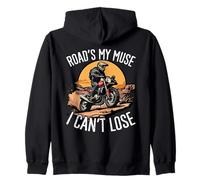 Road’s My Muse I Can’t Lose Dirt Bike Rider Zip Hoodie