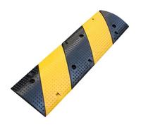 Road Safety Anti-Slip Speed Bumps, High Visibility Rubber Speed Humps, Driveway Ramp for Parking Lots, Residential Areas, Schools, Factories