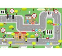 Road Safety Play Mat - Pretend Play, Role-Play, Teach & Learn - Vinyl Play Mat - 130 x 85 cm