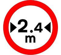 Road Sign 2.4m Width Wall Mounted ACM (Aluminium Composite Material) 45 x 45 cm